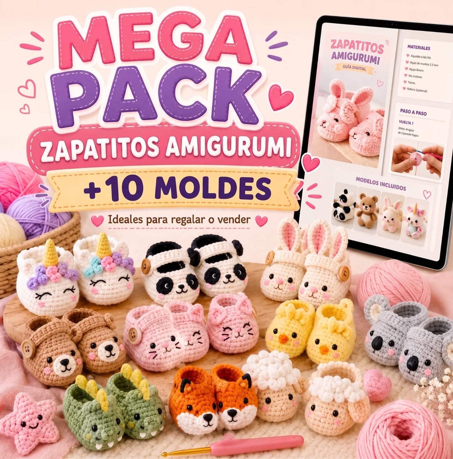 +20 Moldes de Zapatitos a Crochet